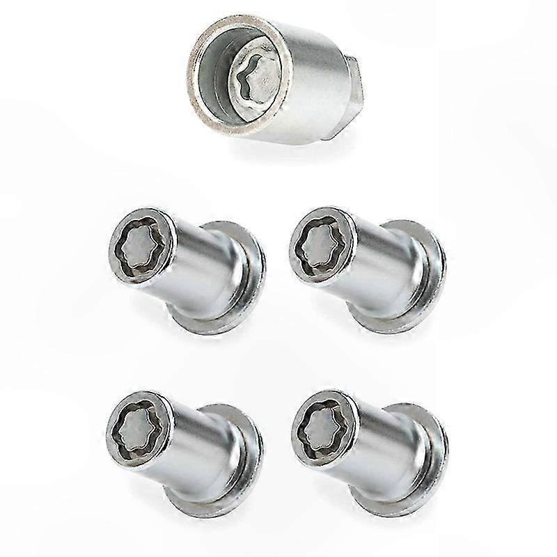 Anti-Theft Lug Nut Set for Alloy Wheels, 5-Piece Security Lock Kit for Vehicles