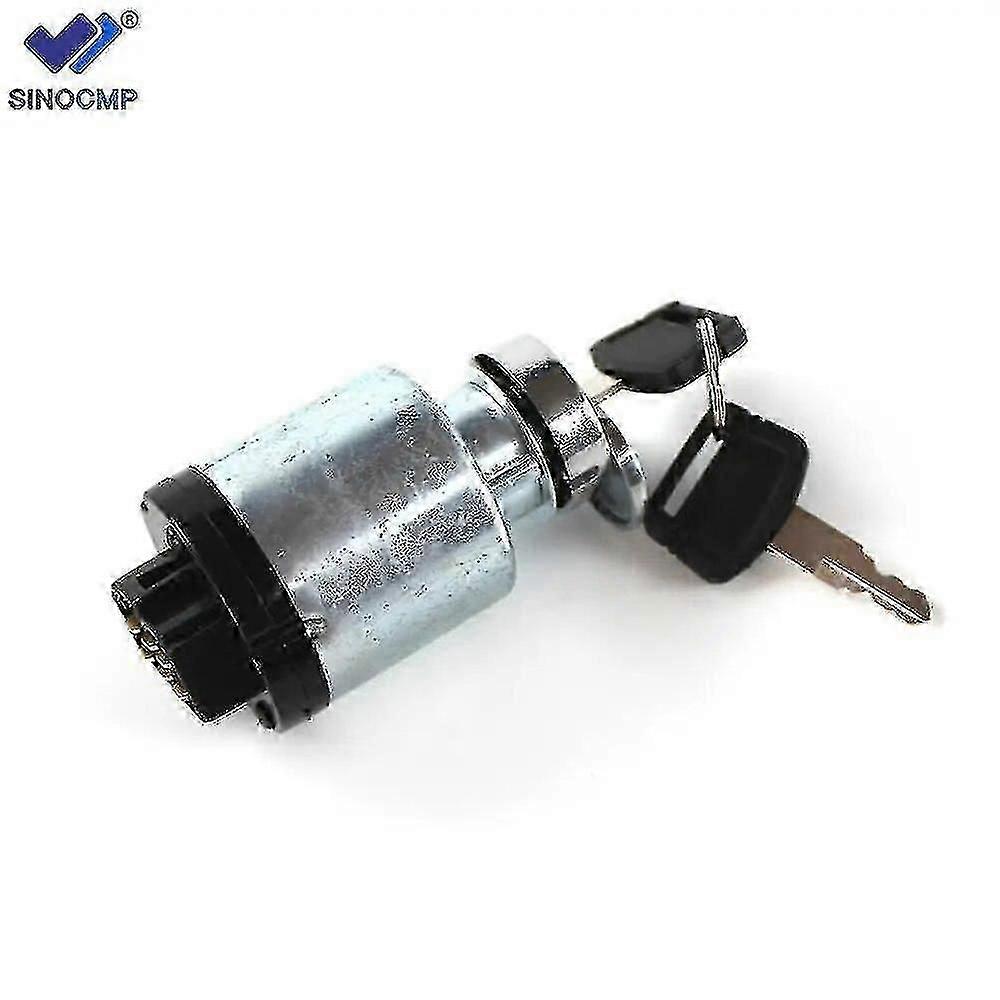 6-Pin Ignition Switch with 2 Keys for Hitachi Ex200-1 Excavator Replacement Part