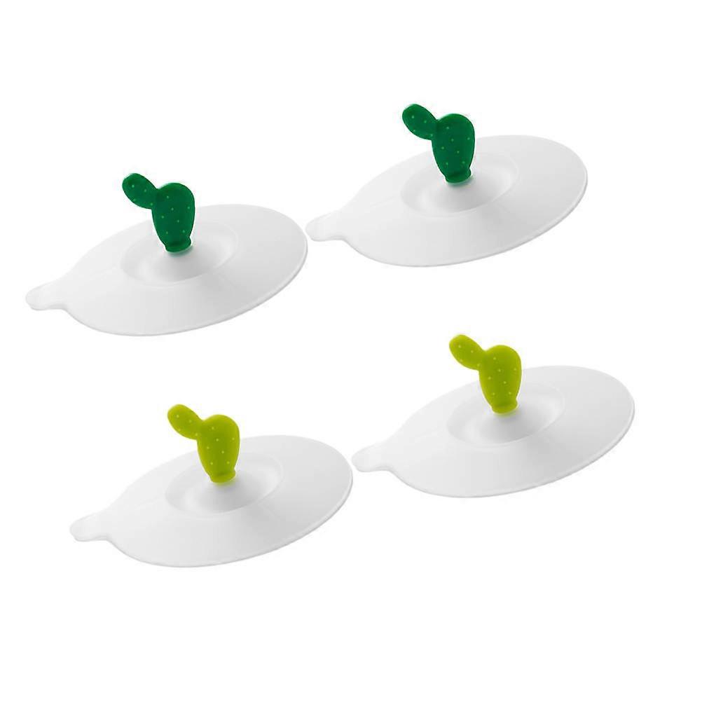 Cup Lid Cover Set for 4Pcs Leak-Proof Round Silicone Mug Covers