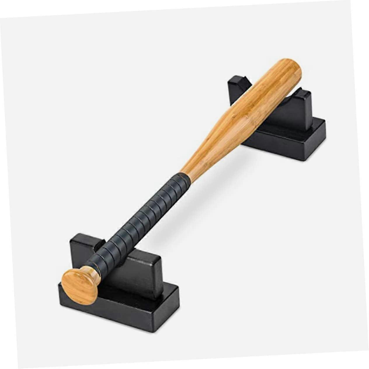 Wooden Baseball Bat Organizer 2Pack Stand Wood Bat Rack Base for Display and Storage for Collectors and Fans