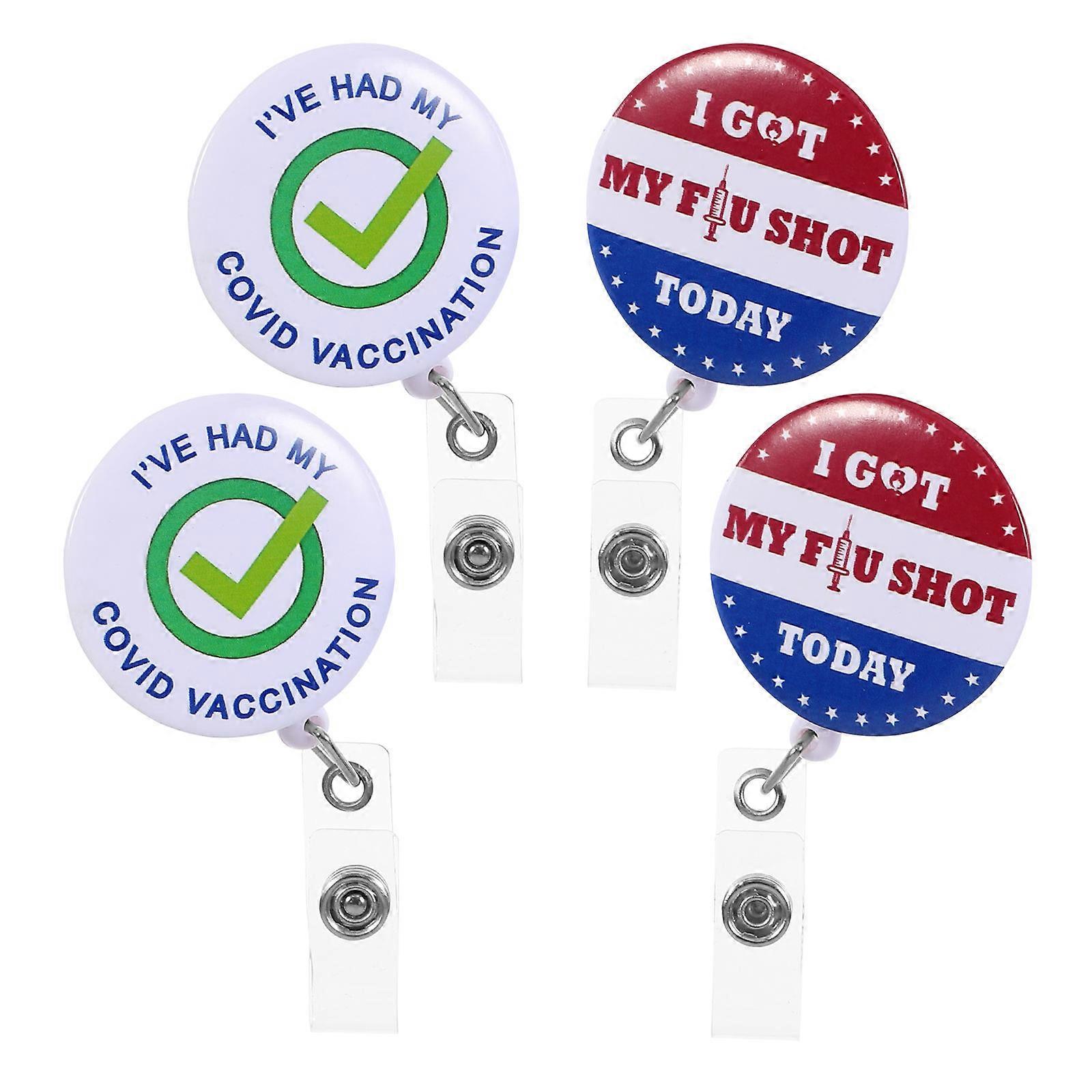Document Buckle Work Badge Clip 4Pcs for Id Holding