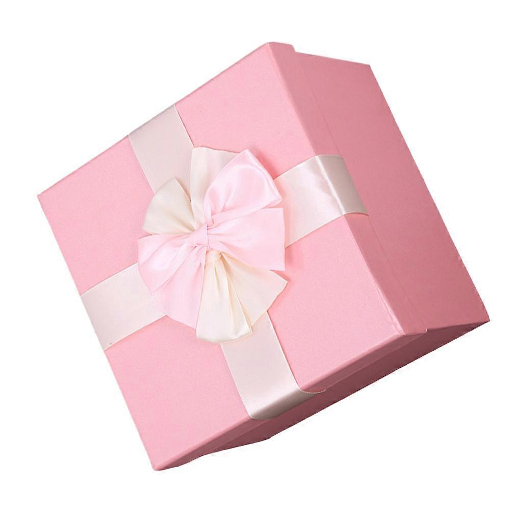 Birthday Gift Box Paper Packaging Box for Party 2Pcs Pink Durable