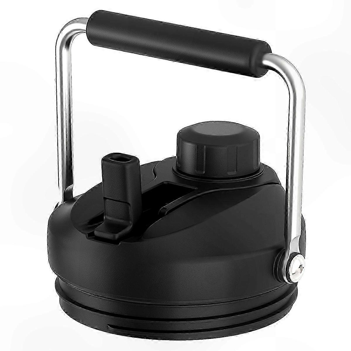 Large Capacity Lid with Sip Spout and Leak-Proof Straw for Beverage Containers