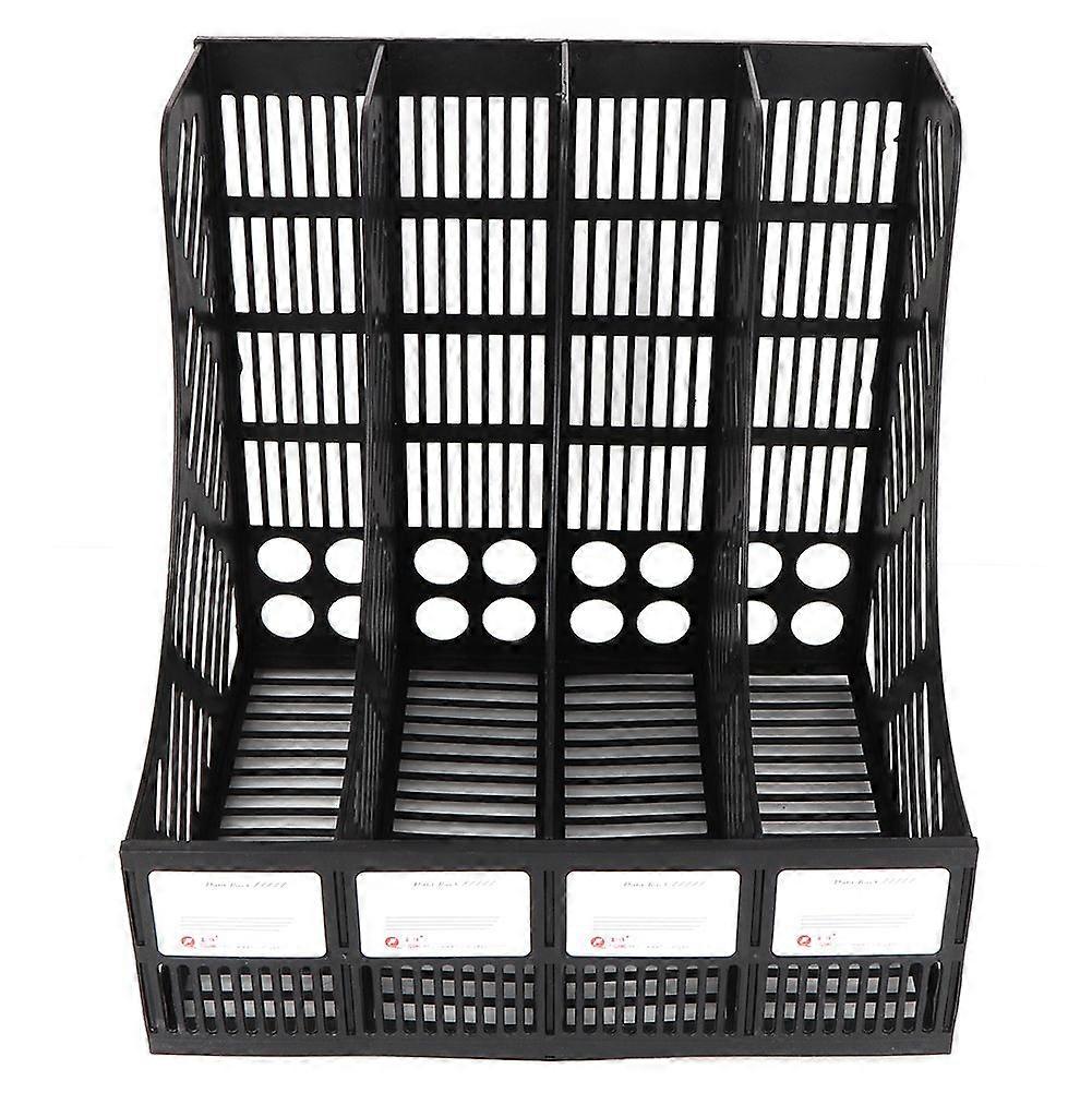 File Holder Document Tray 4-Grid Desktop Storage File Organizer Office Supplies