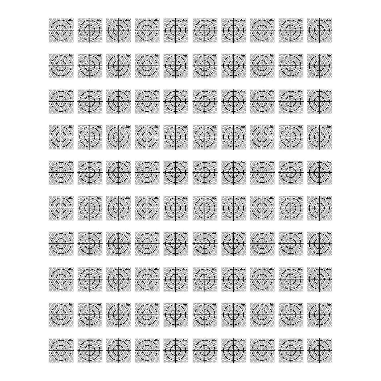 100PCS Self Adhesive Reflective Sheet Resin Reflector Sticker Patches for Total Station Survey 3x3cm