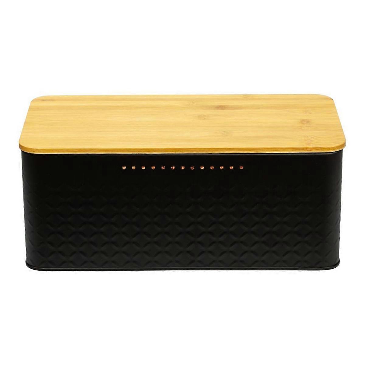 Large Capacity Bread Box with Breathable Holes with Bamboo Lid,Eco-Friendly Kitchen Storage Solution for Fresh Bread