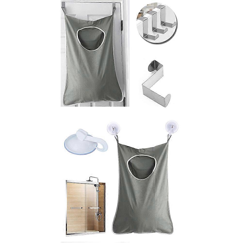 Laundry Storage Hanging Clothes Bag Organizer for Door White