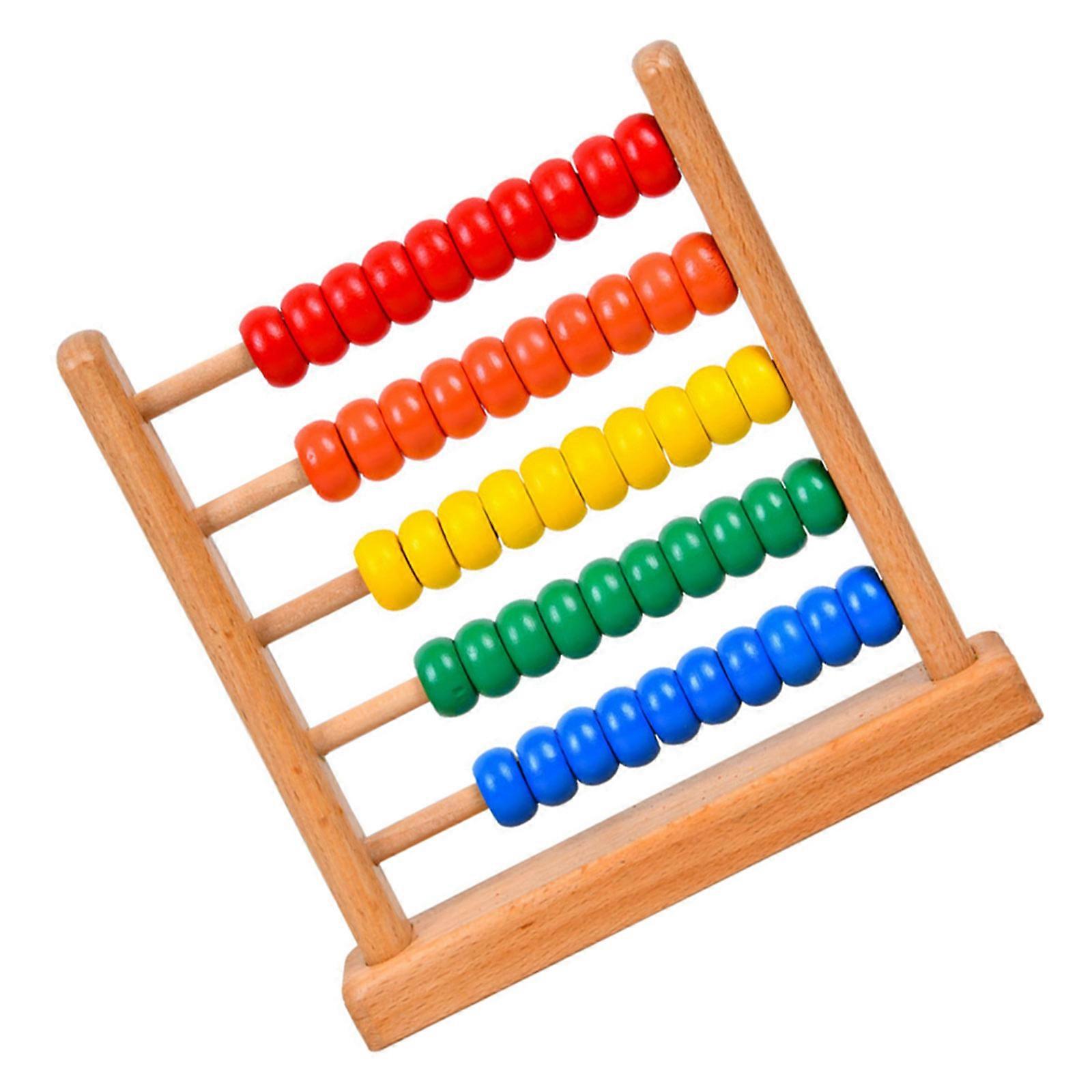 Kids Wooden Abacus Math Learning Toy for Educational Use 8Pcs