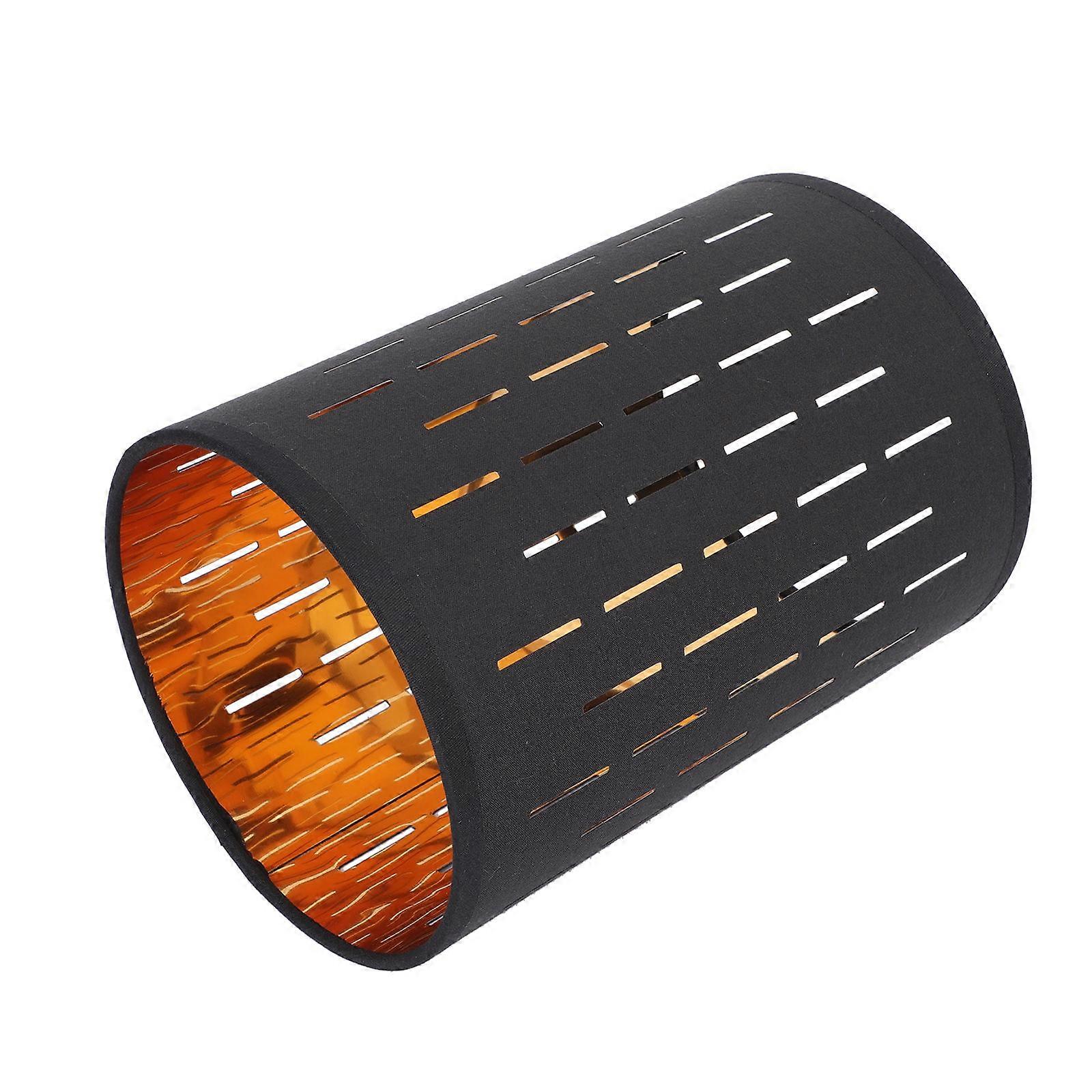 Practical Hollow Lampshade Black Cloth Lamp Cover for Bedroom Use 3Pcs