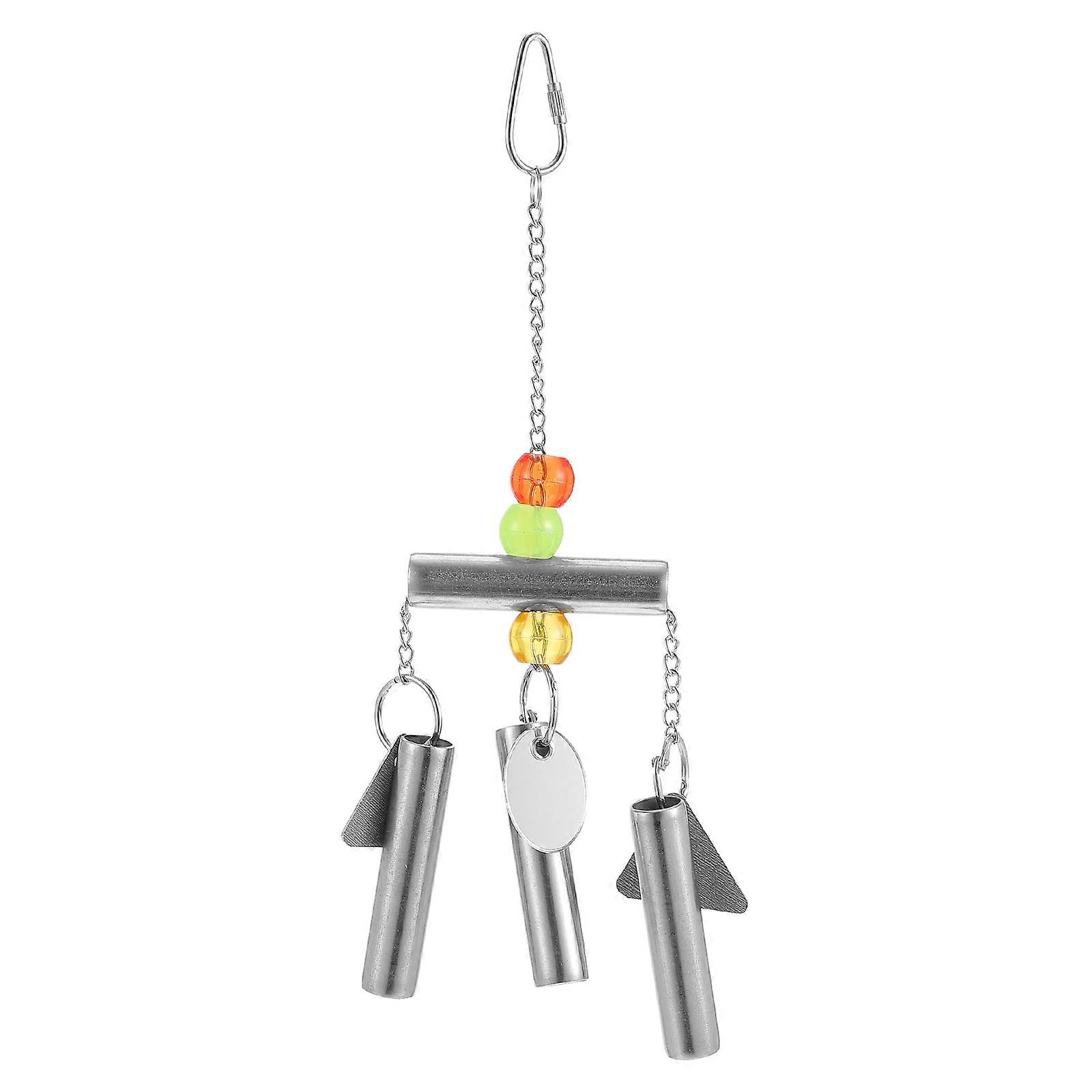 Bird Hanging Chew Toy Metal Bell String for Parakeet 2Pcs Pack
