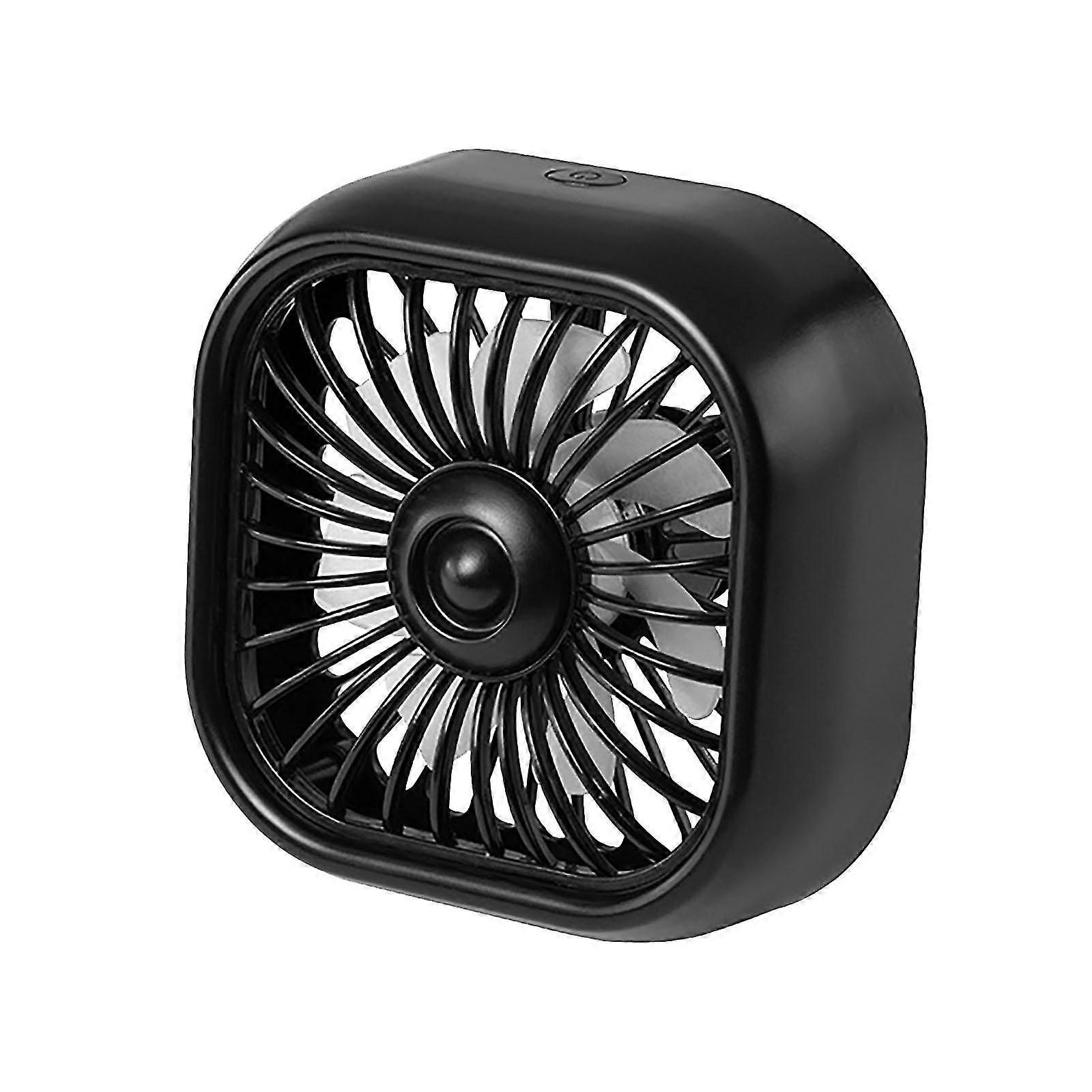 Small Car Fan USB Powered USB Car Fan Mini Portable Fan Fit For Vehicle Truck RV Black