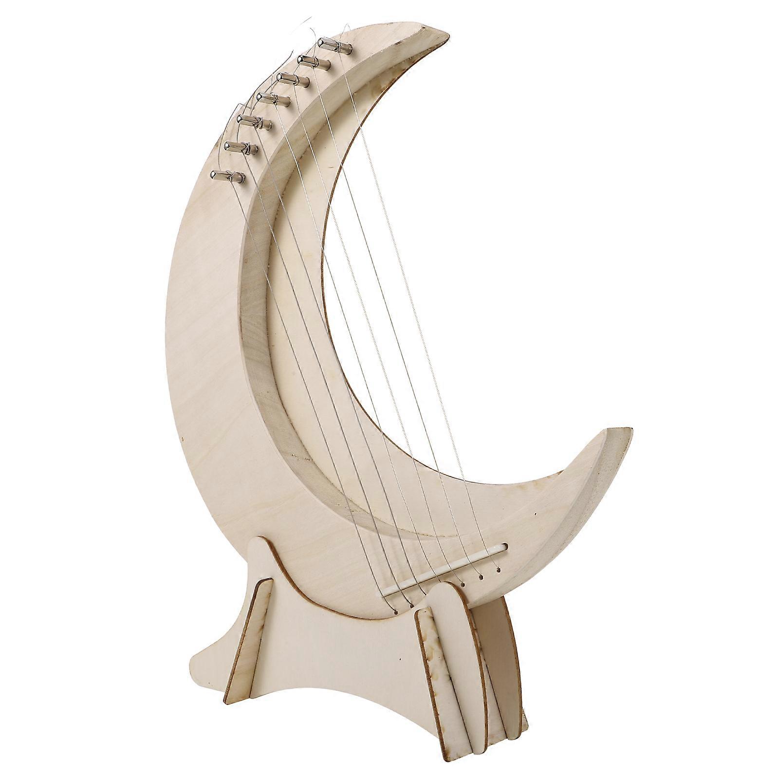 Moon Shaped Lyre Harp String Instrument for Beginner 4Sets