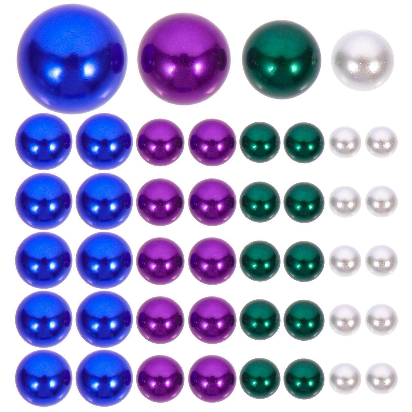 Plastic No Hole Pearls for Decor Artificial Pearls 1200Pcs Assorted Color