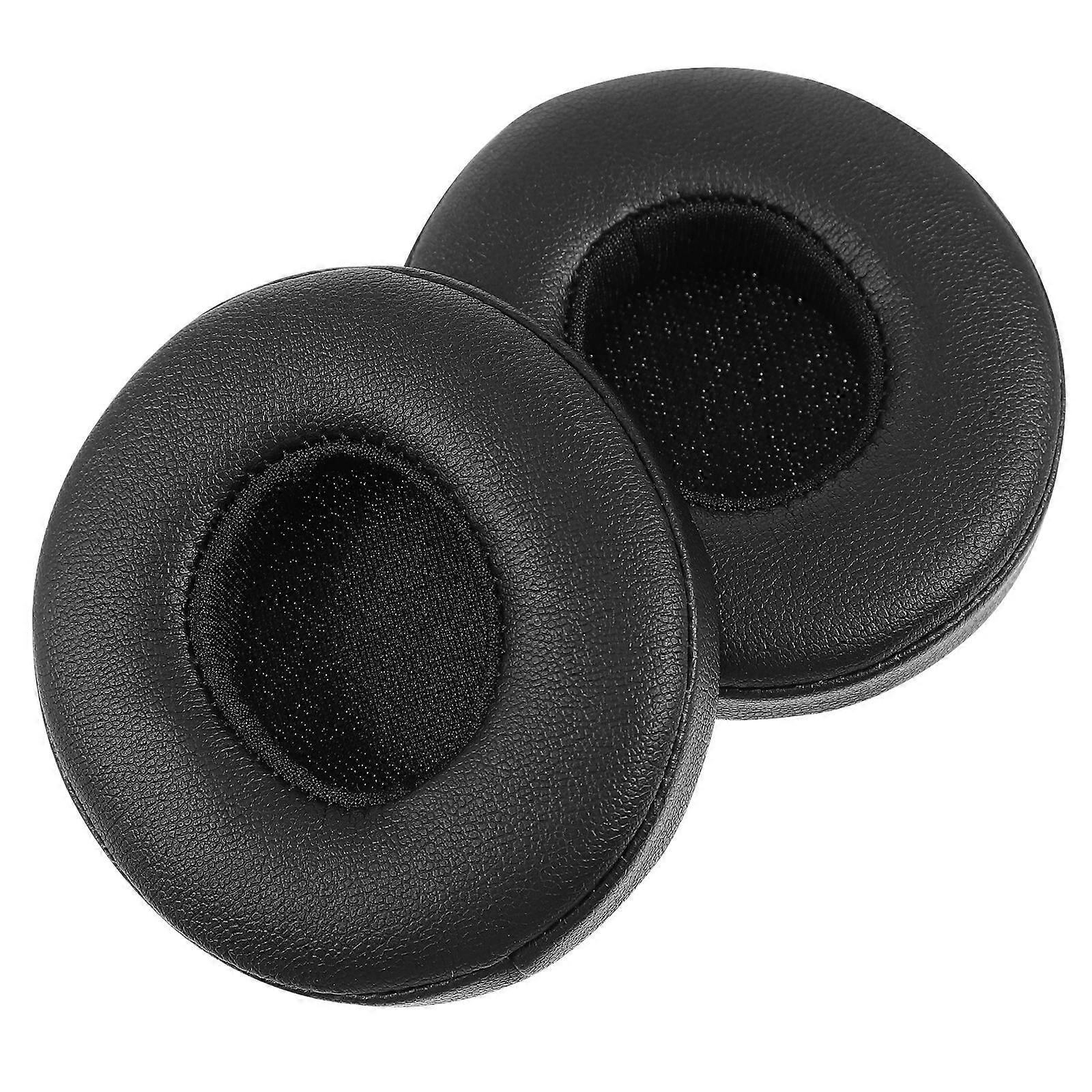 2Pcs Supple Ear Pads Compatible for Solo2 Solo3 Wireless Earphone Covers Noise Isolation Music Fidelity Enhancement Black Ear Pad Replacement Set
