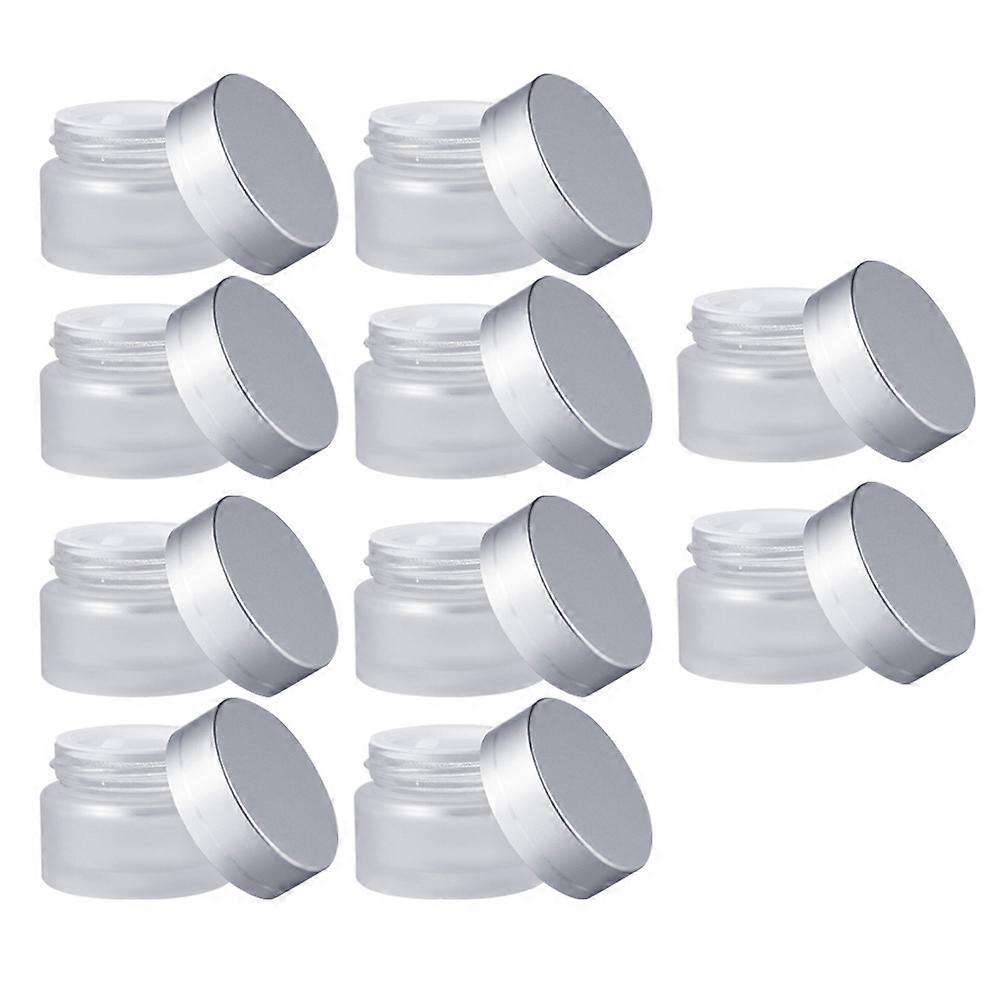 Frosted Glass Cream Bottle 20 Pcs Square Container Suitable For Home Use No Leakage Elegant Craftsmanship