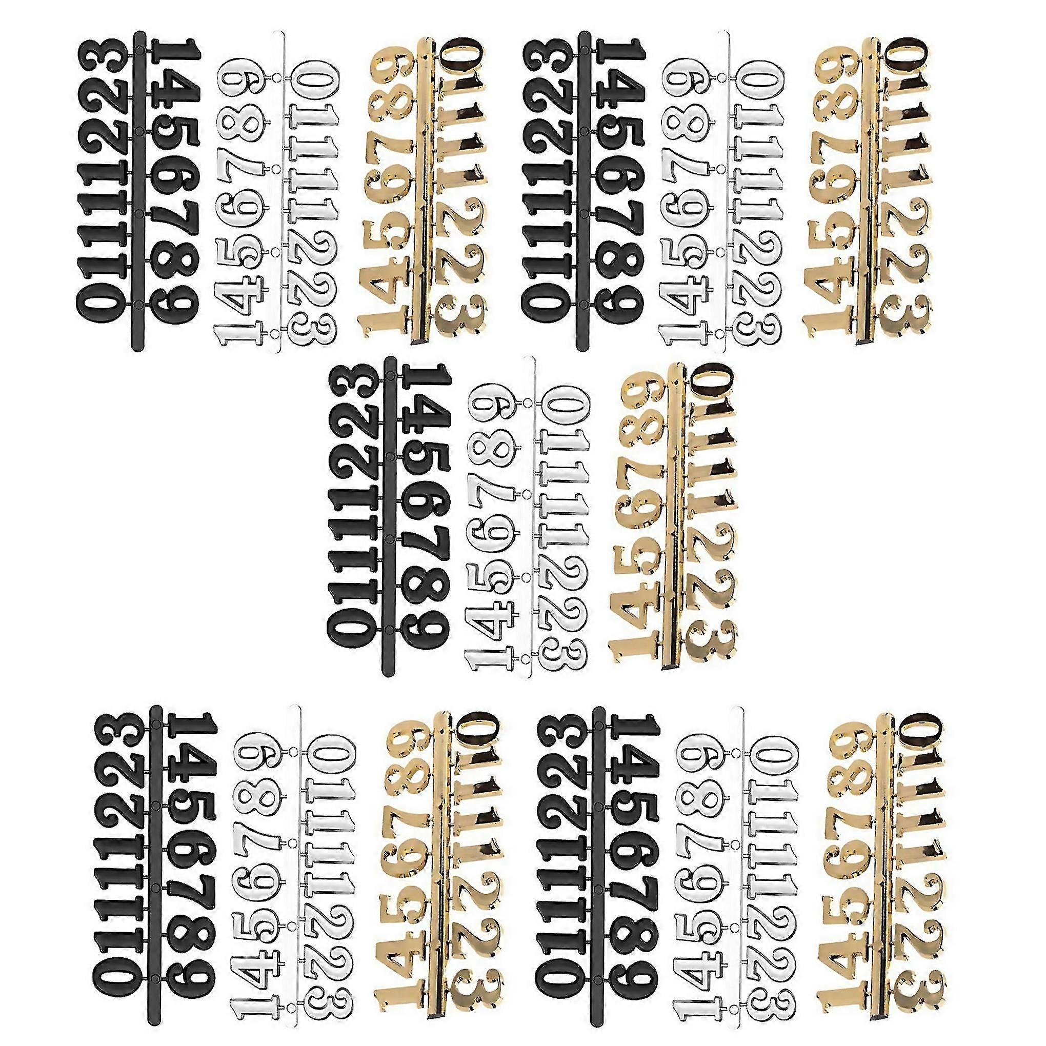 For 15pcs Diy Clock Numerals Kit Wall Clock Arabic Number For Home Decor