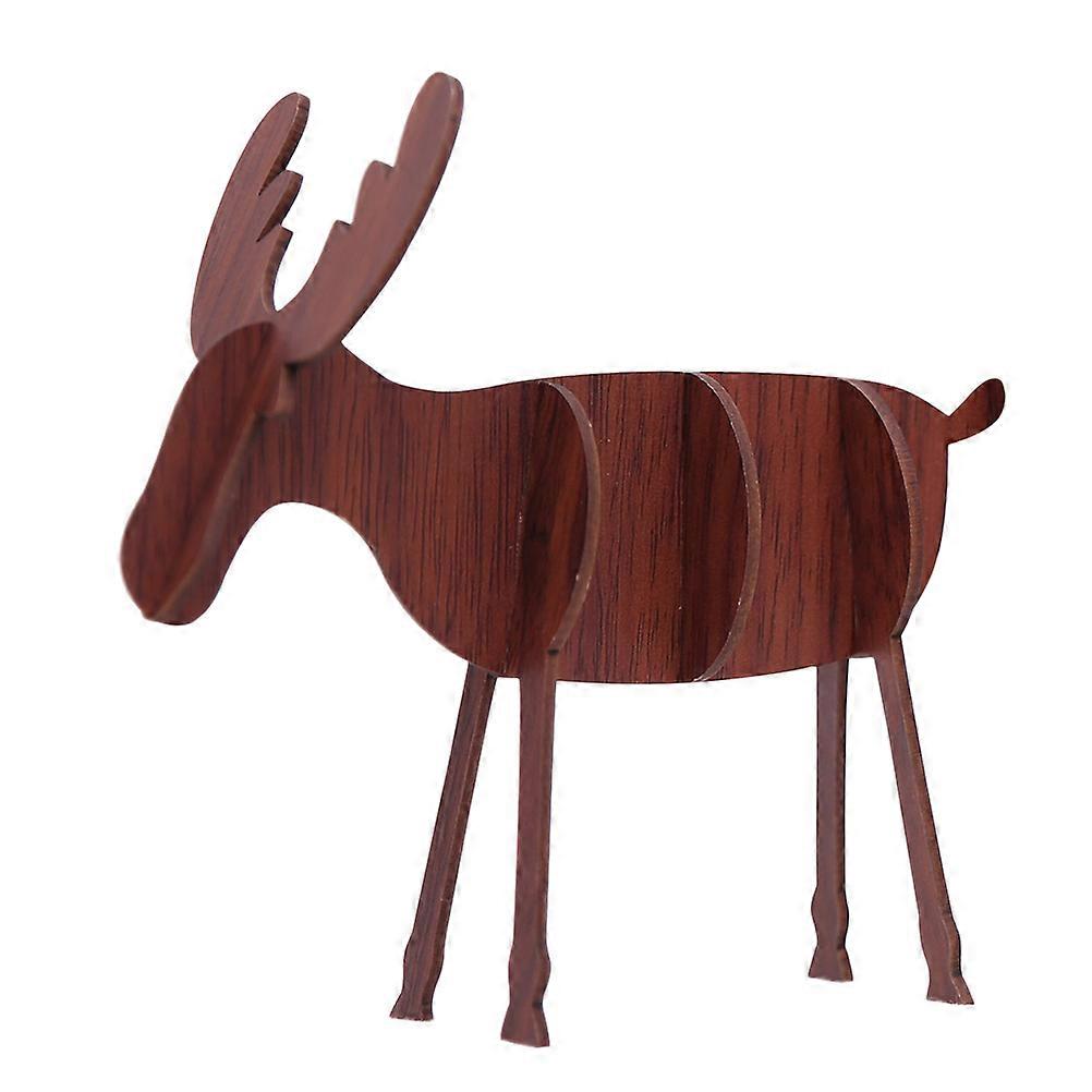 DIY Project Interactive Play Elk Decoration Small Size Vintage Deer Art Coffee 1Pcs