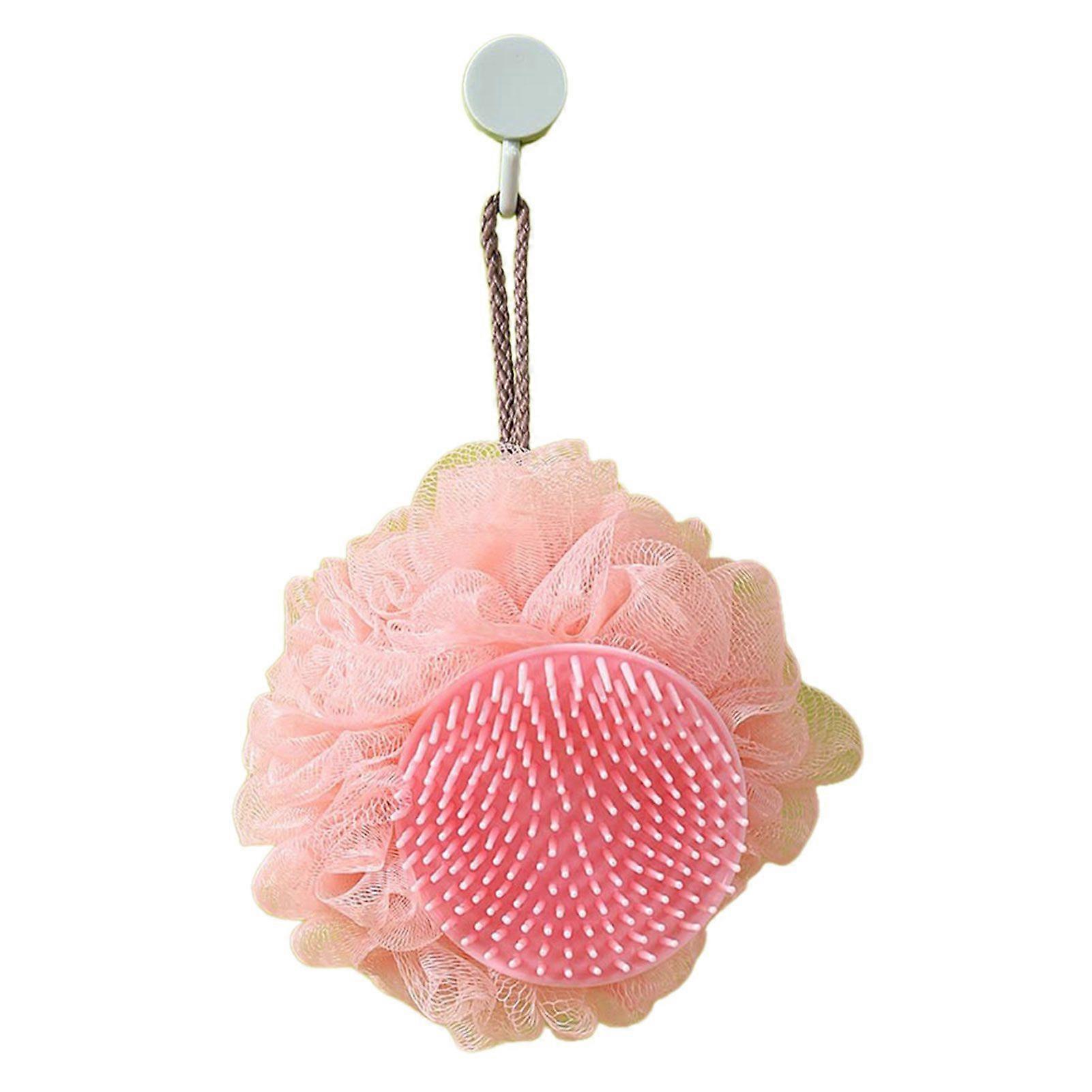 2-in-1 Sunflower Bath Ball & Scalp Massager, Premium Soft Exfoliating Body Scrubber for Daily Spa & Relaxing Shower