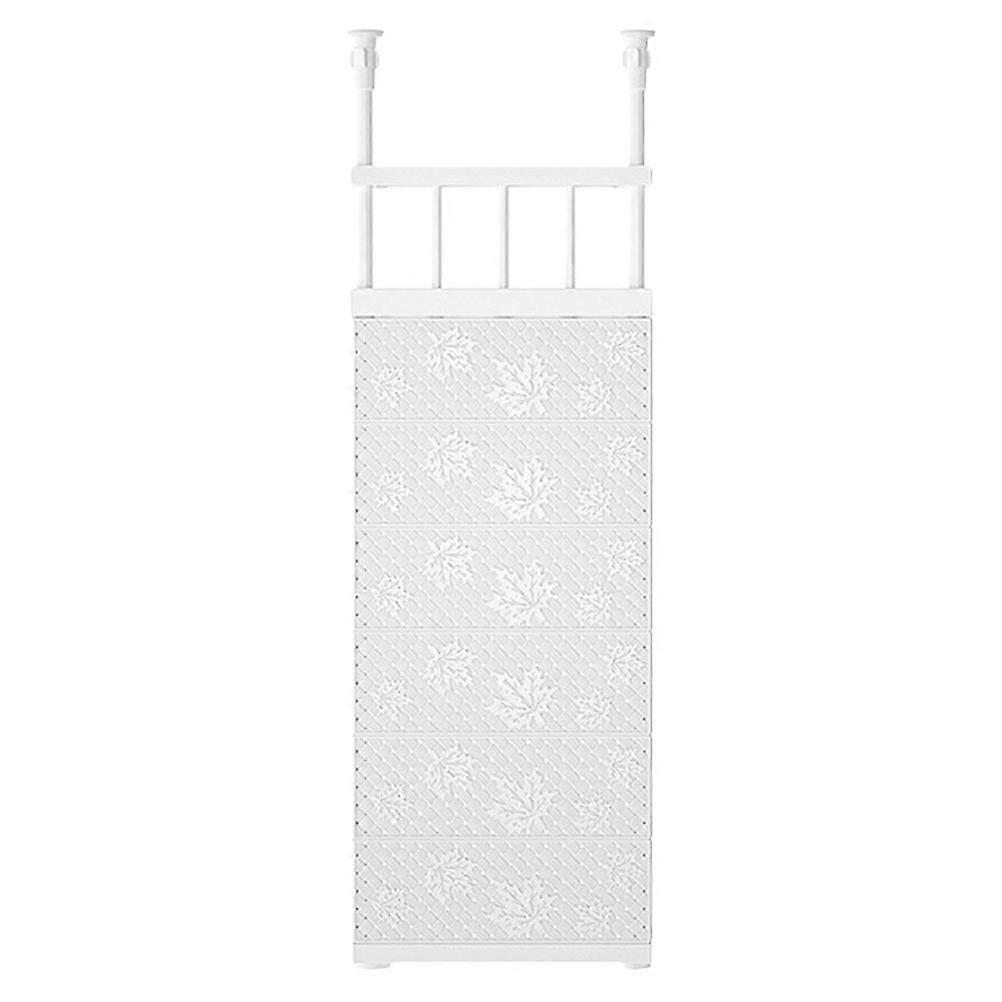 Bathroom Shelf Wardrobe Rack for Storage Use 2Pcs White Retractable Storage Rack