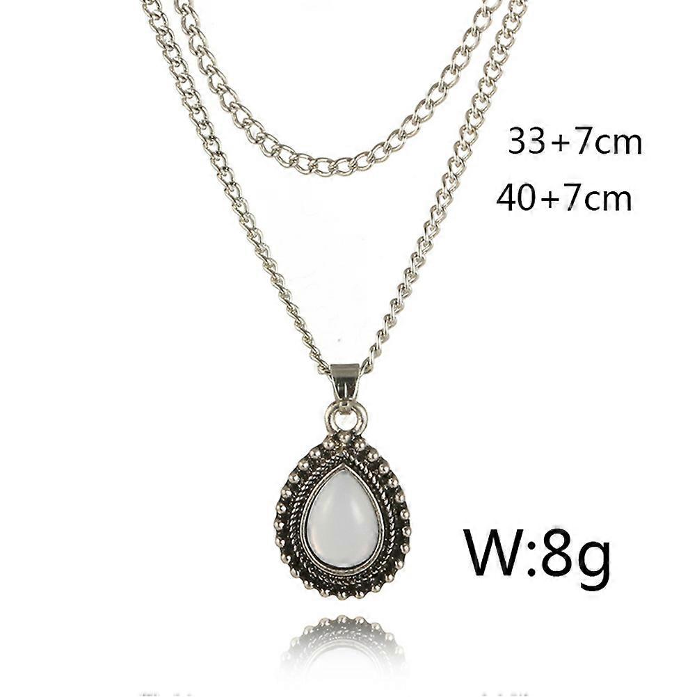 Double Layer Necklace 1 Set Perfect for Wedding Club and Banquet Multi Colored