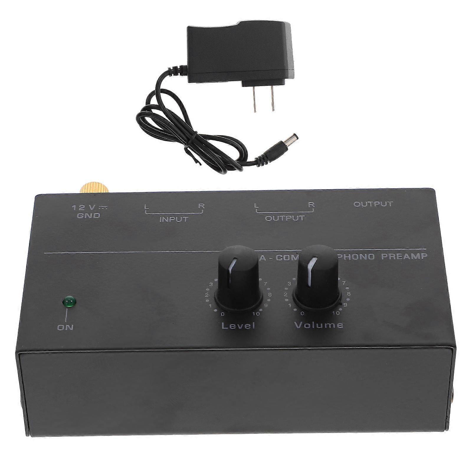 Phonograph Preamplifier Turntable Preamp for Stereo Audio 5Pcs Black