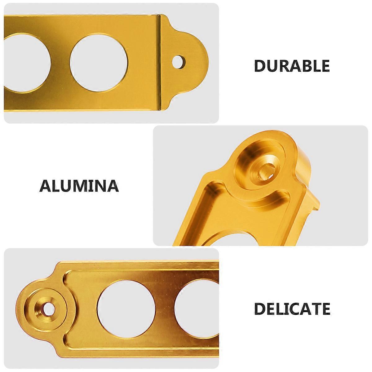 Durable Rectangular Clip Battery Tie Down Bracket For Car Enthusiasts 1 Pc Golden Color Vehicle Accessory
