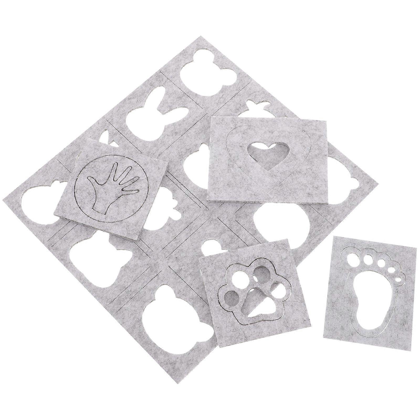 Wool Felting Molds 20 Pcs DIY Crafts Templates Suitable For Craft Making Grey Easy To Use
