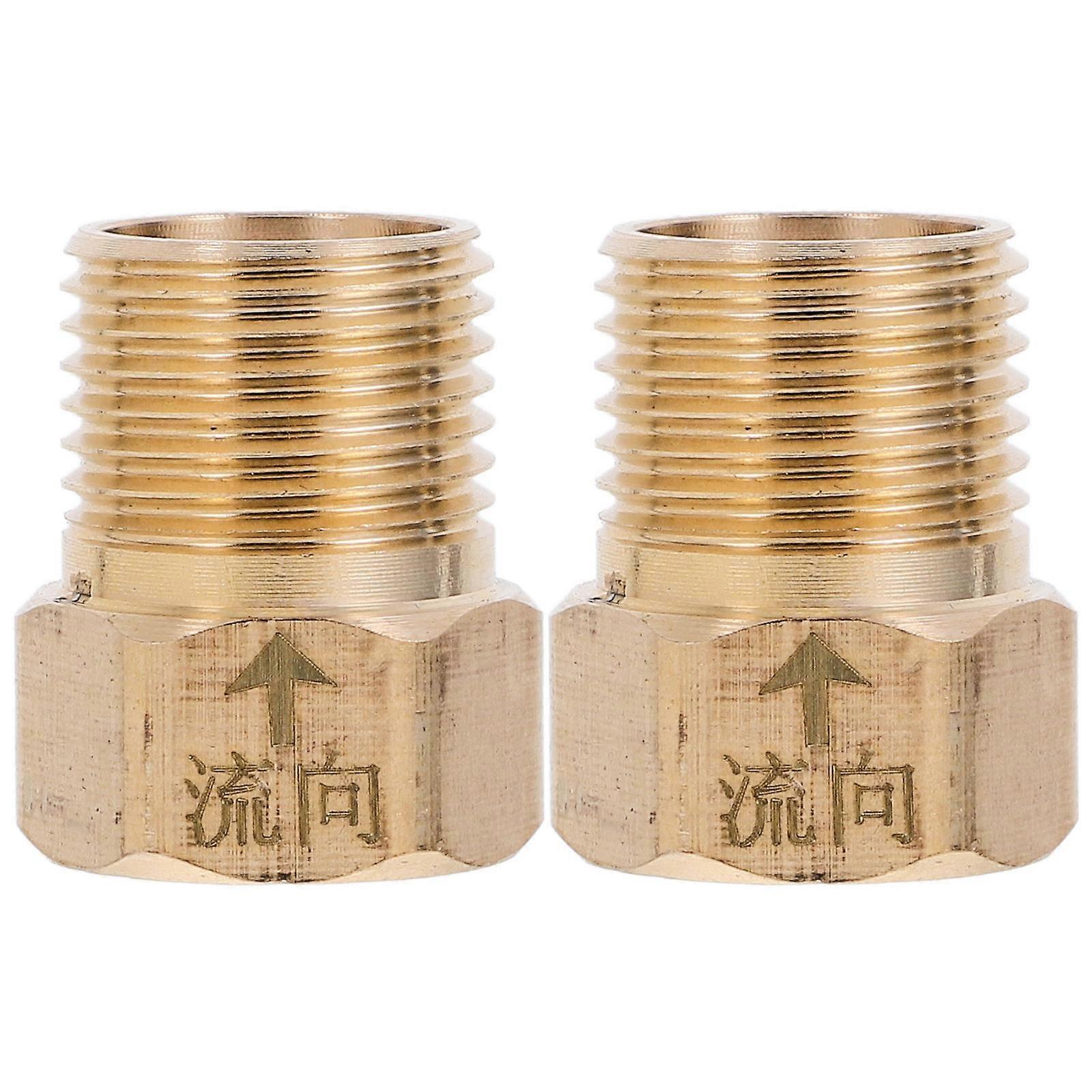 Backflow Preventer Quick Connector Toilet Check Valve Copper 2Pcs Set