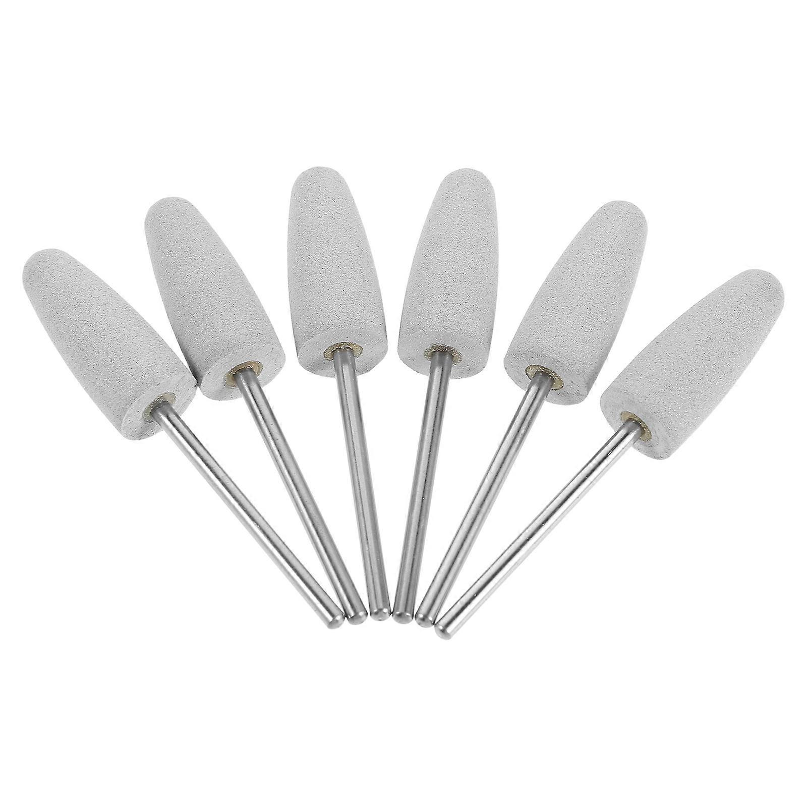 White Silicone Nail Drill Bits Set for Polishing with 10Pcs Rubber Tools