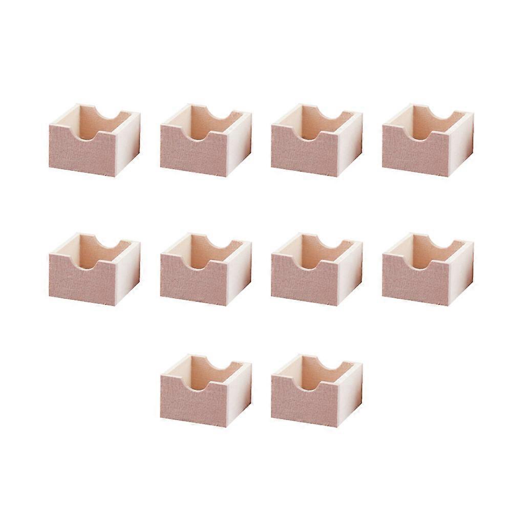 Small Wooden Box Storage Container for Desktop Decor 30Pcs