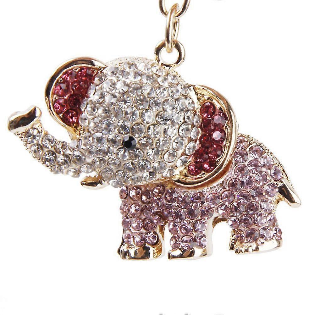 Rhinestone Elephant Key Ring for Keys Hanging with Multi Colors
