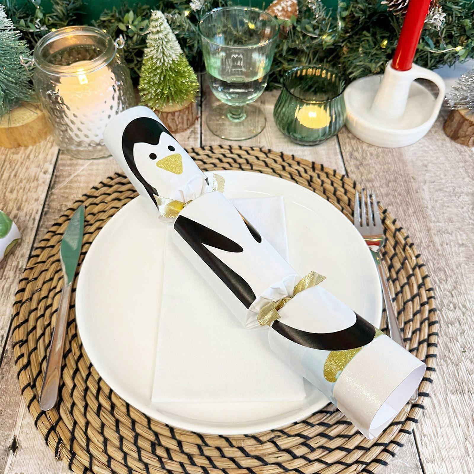 Racing Penguin Themed Cracker Set – 6 Units of 13-Inch Fun Party Crackers for Festive Celebrations