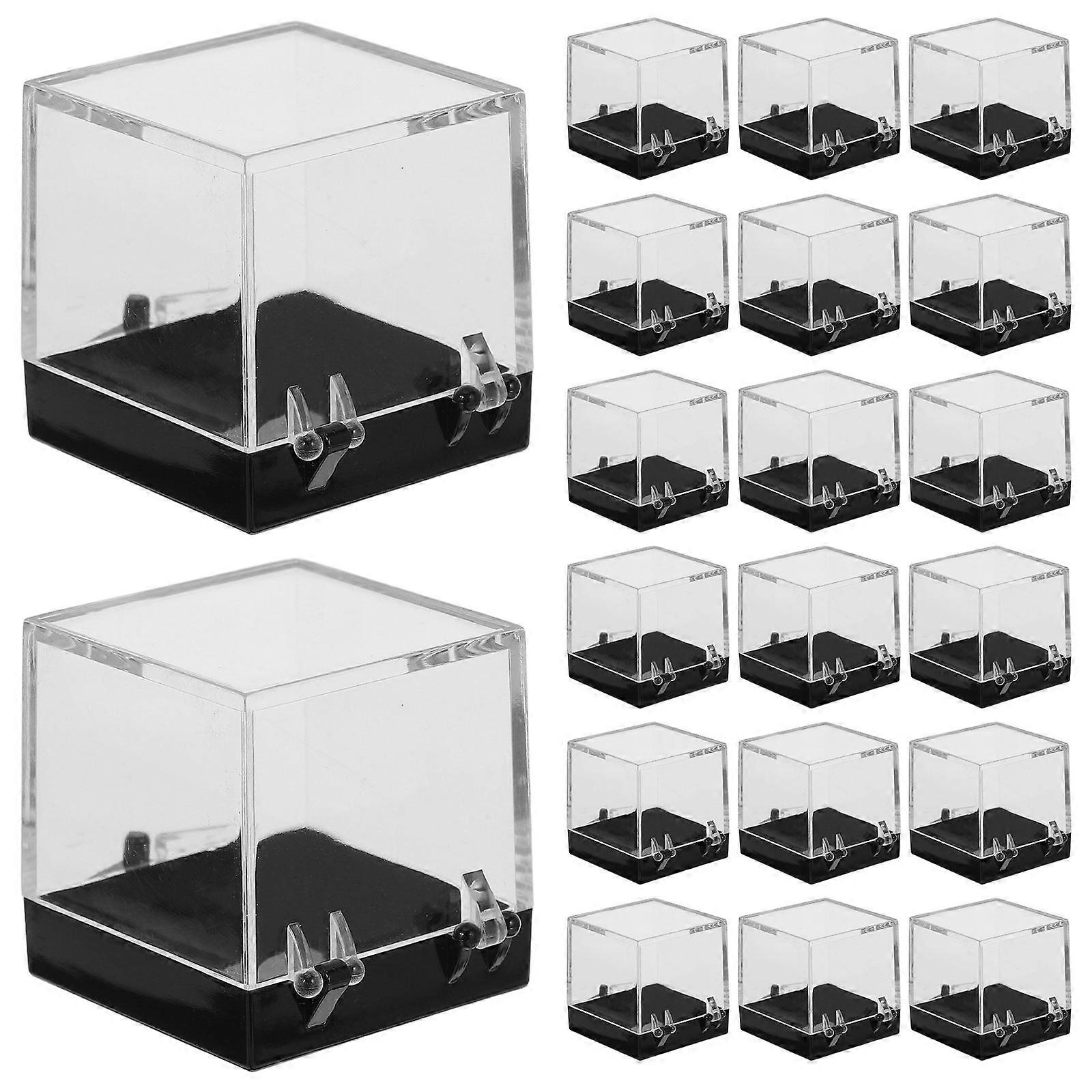 Mineral Specimen Display Boxes Square Crystal Display Box for 96Pcs Collection