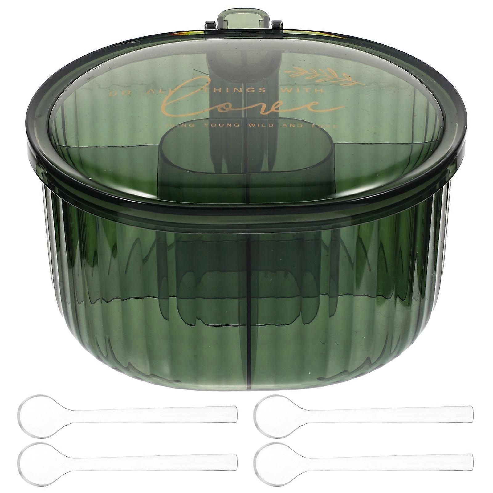 Convenient Spice Box Airtight Container For Kitchenware Food Storage In Green 1Pack