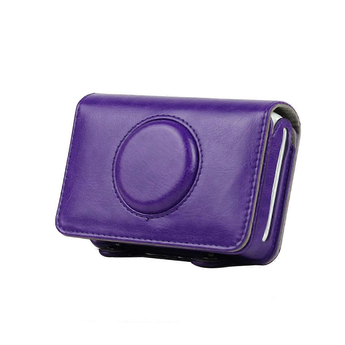 Snap Touch Camera Protective Case 3Pcs Colorful PU Bag for Use Purple