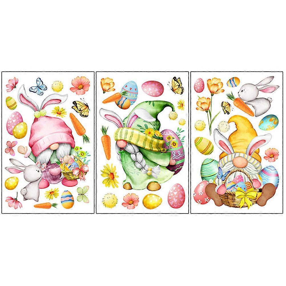 Static Cling Easter Window Decal Suitable For Easter Party Decoration 5 Sets