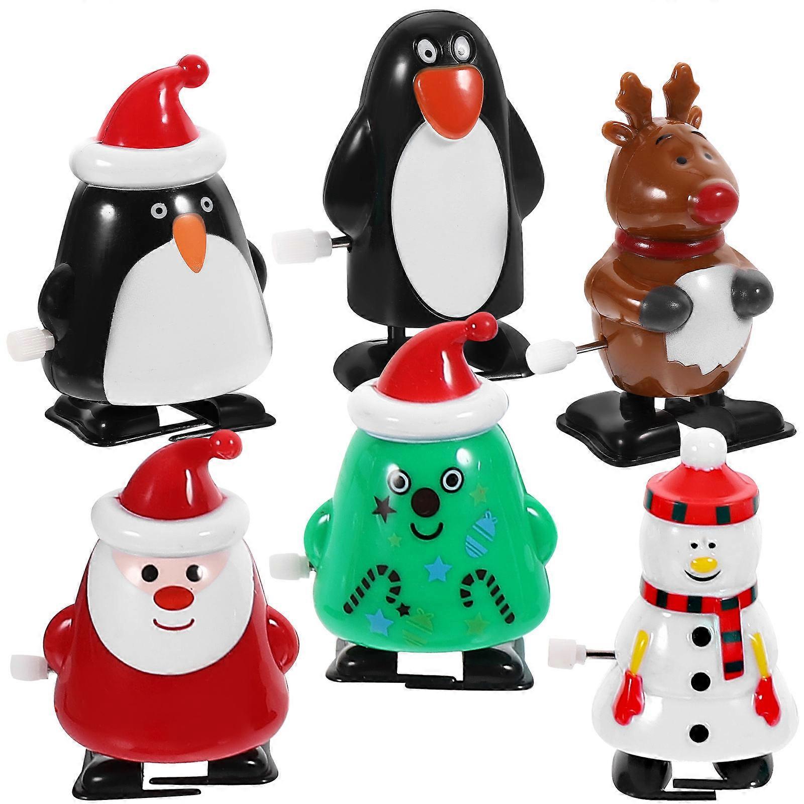 Christmas Wind-Up Toy Novelty Clockwork Design Compact Playthings For Children Adults Assorted Color 24 Pcs