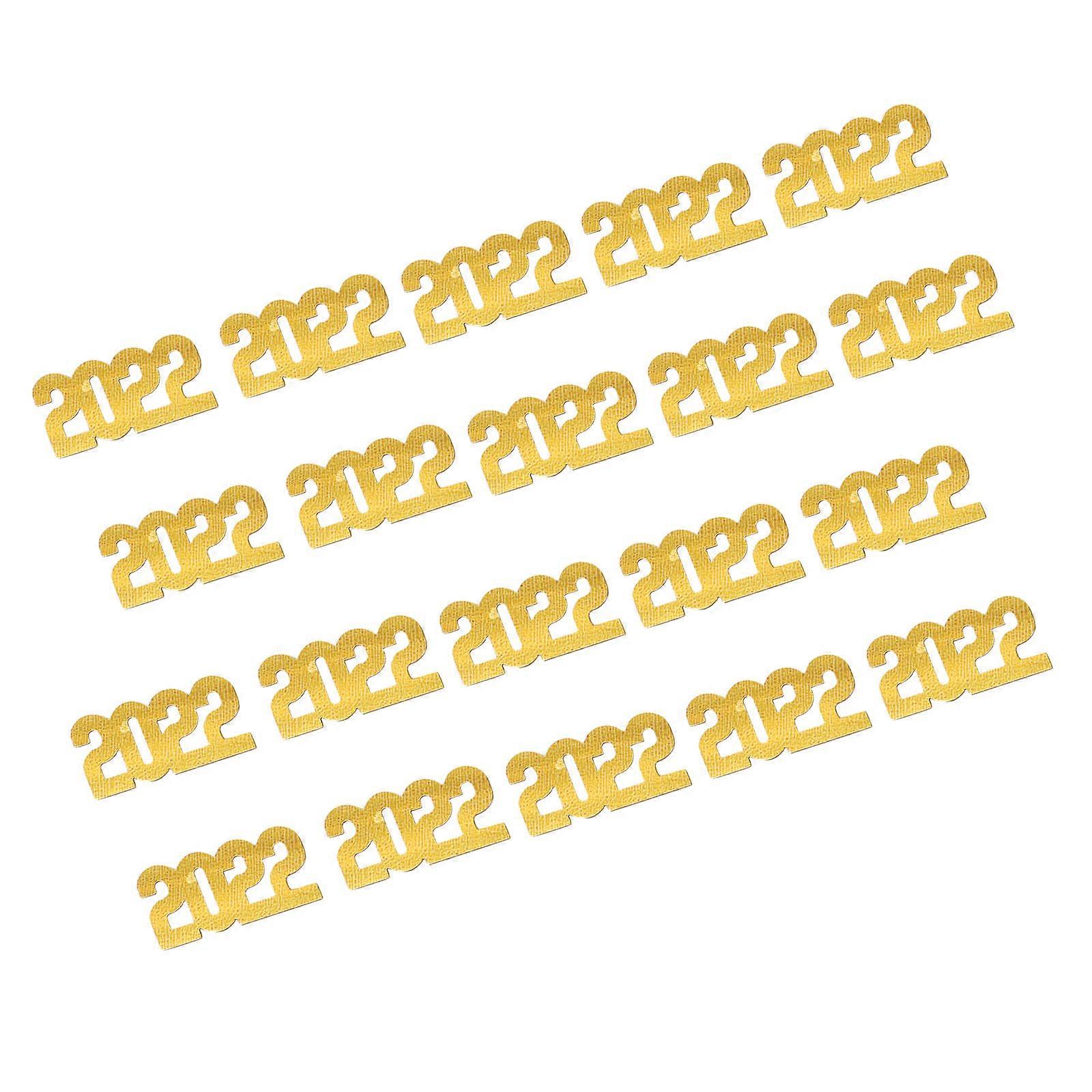 Golden New Year Confetti Party Decor with 9Packs for Table Celebration