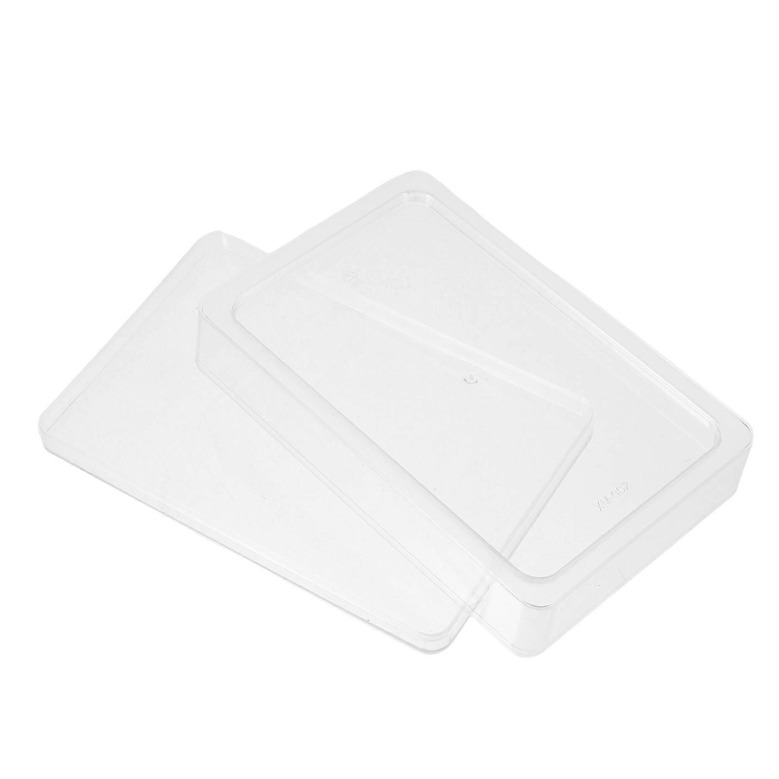 Candy Boxes Packaging Clear Rectangle Cookie Box for Storage 4Pcs Plastic