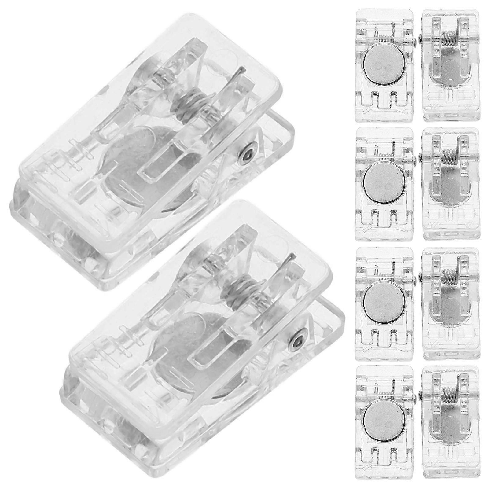 Transparent Magnetic Badge Clips for Certificates 50Pcs Spring Clips