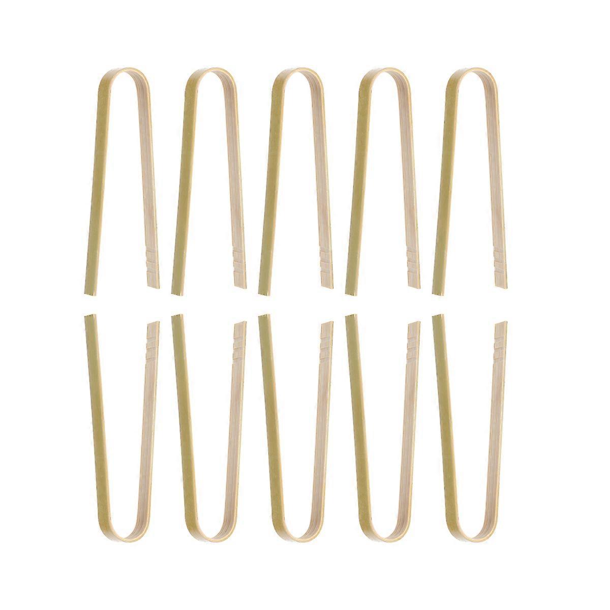 Bamboo Food Clip Multi-Function Anti-Scald Bake Bread Tongs 16Pcs