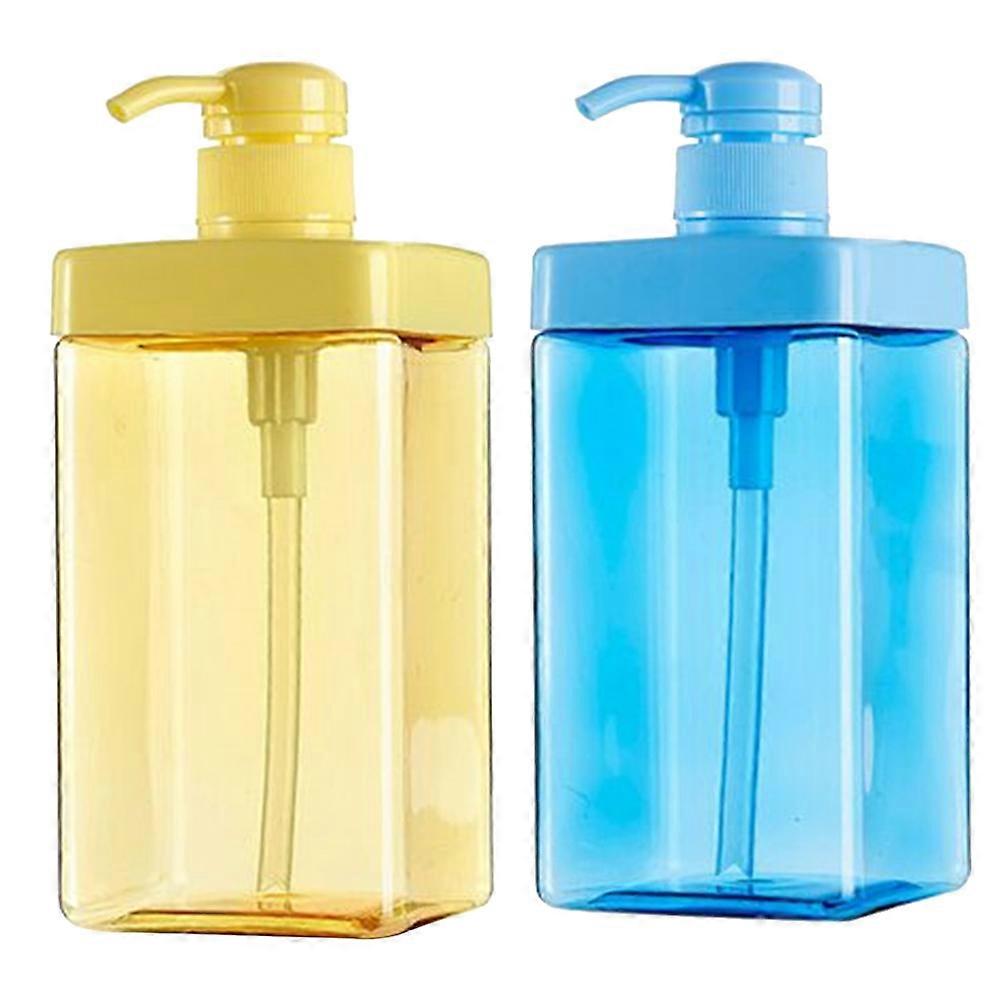 Toiletries Container Pump Bottles for Shower Gel Use 2Pcs Assorted Color