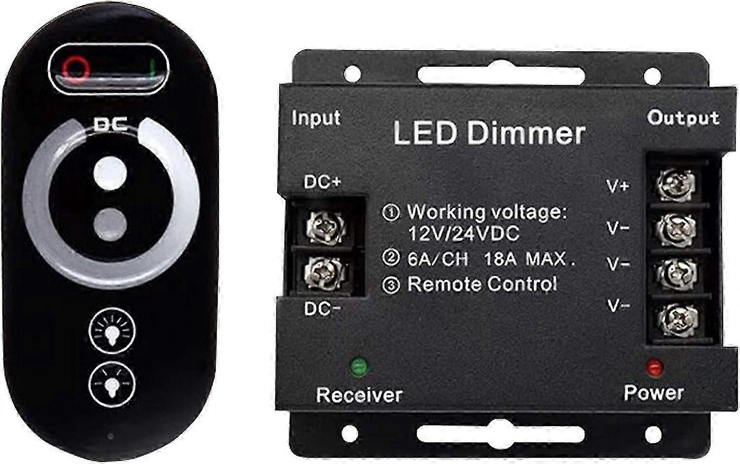 12v Led Wireless Touch Dimmer - Dc 12v With Remote Control For All Dc Dimmable Led Lights - 18a Wireless Touch Dimmer