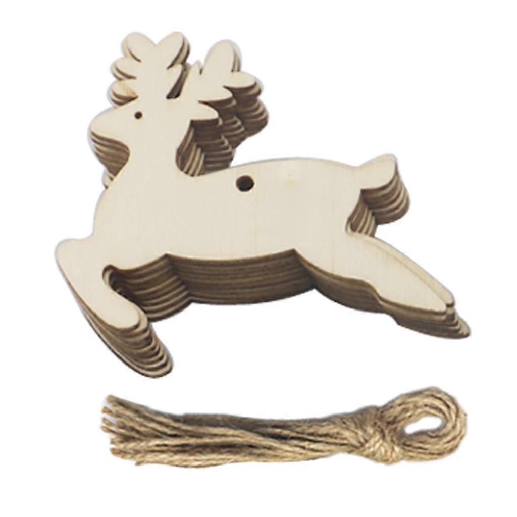 Christmas pendants, home decorations, wooden crafts, creative carved wood chips, Christmas tree props and gifts