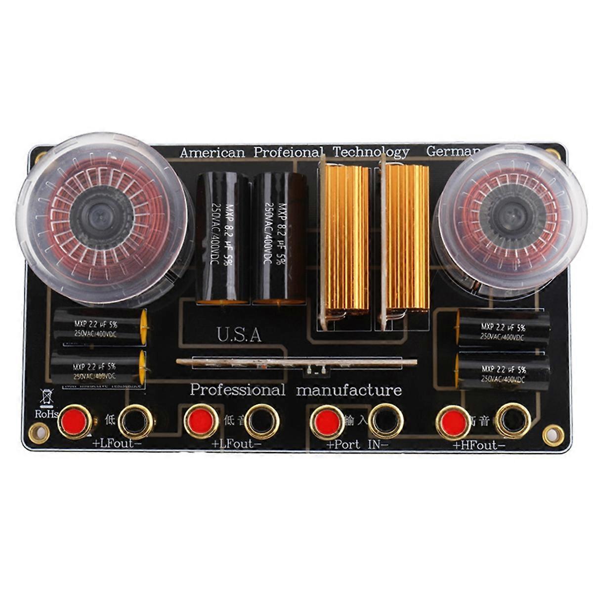 1600W 2-Way Speaker Crossover,High-Low Frequency Divider Filter Board for Enhanced Audio Performance,for DIY Speaker