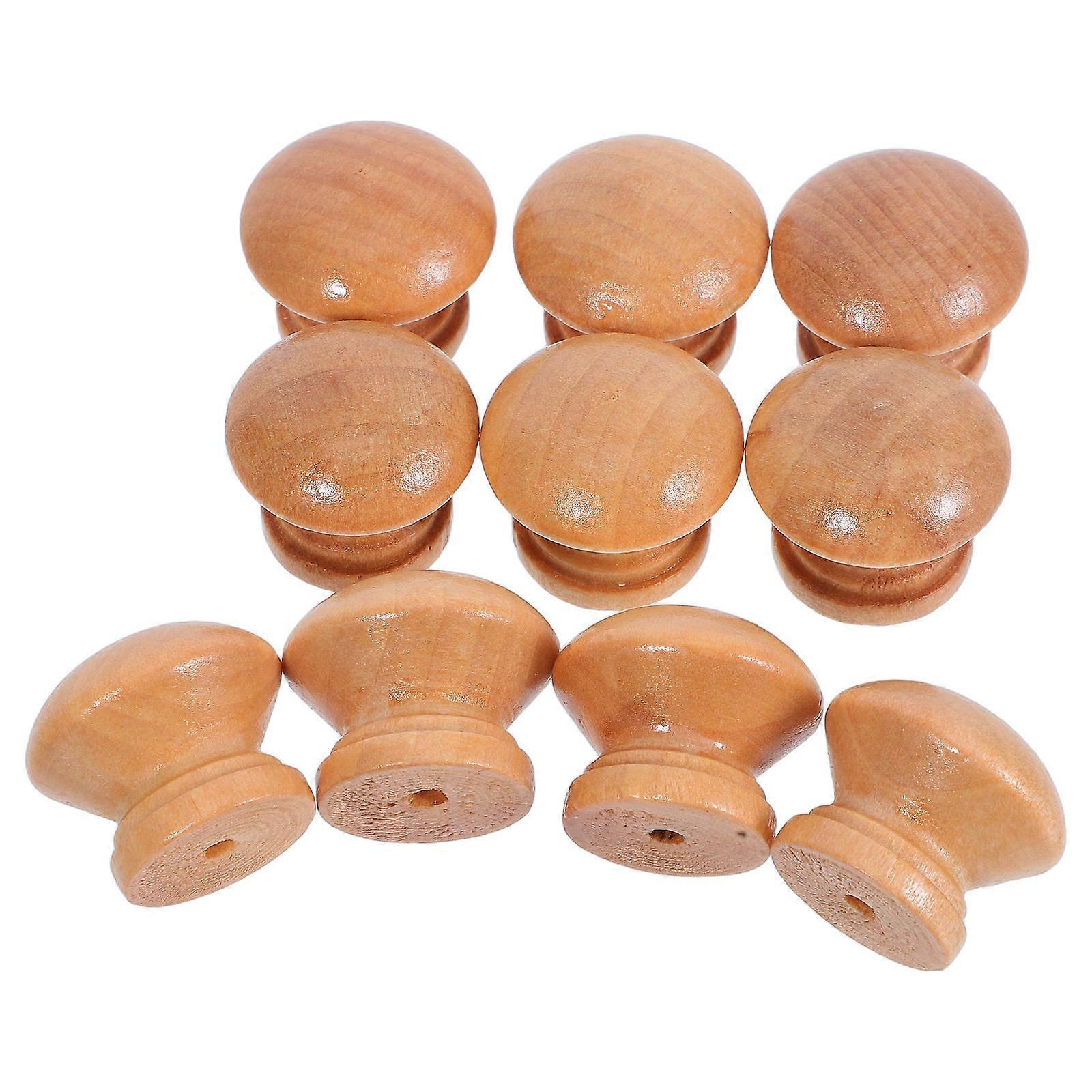 Vintage Style Wooden Drawer Knobs for Cabinet Pulls 20Pcs Single Hole