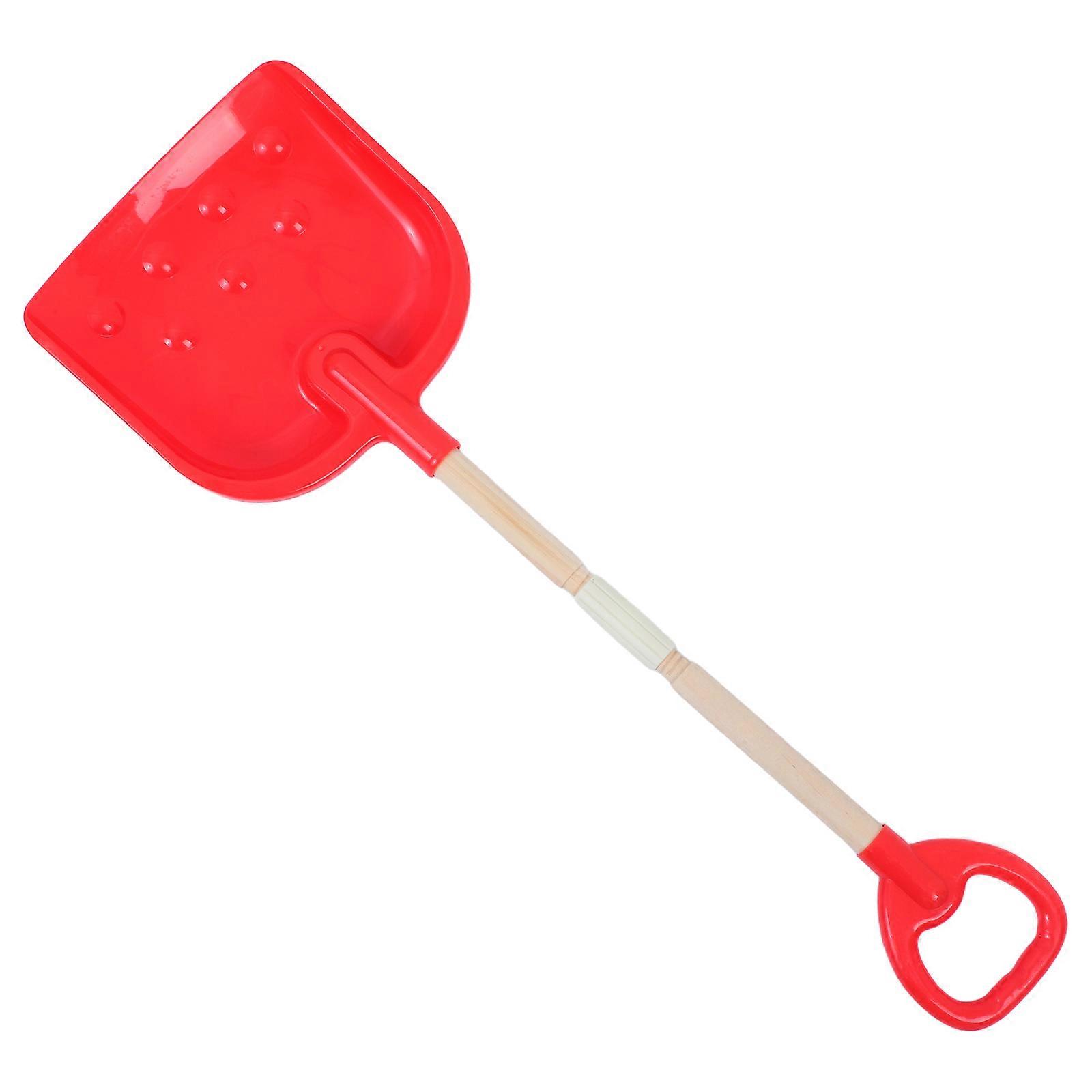 Plastic Snow Removal Tool for Kids Red Detachable Handle with Ergonomic Grip