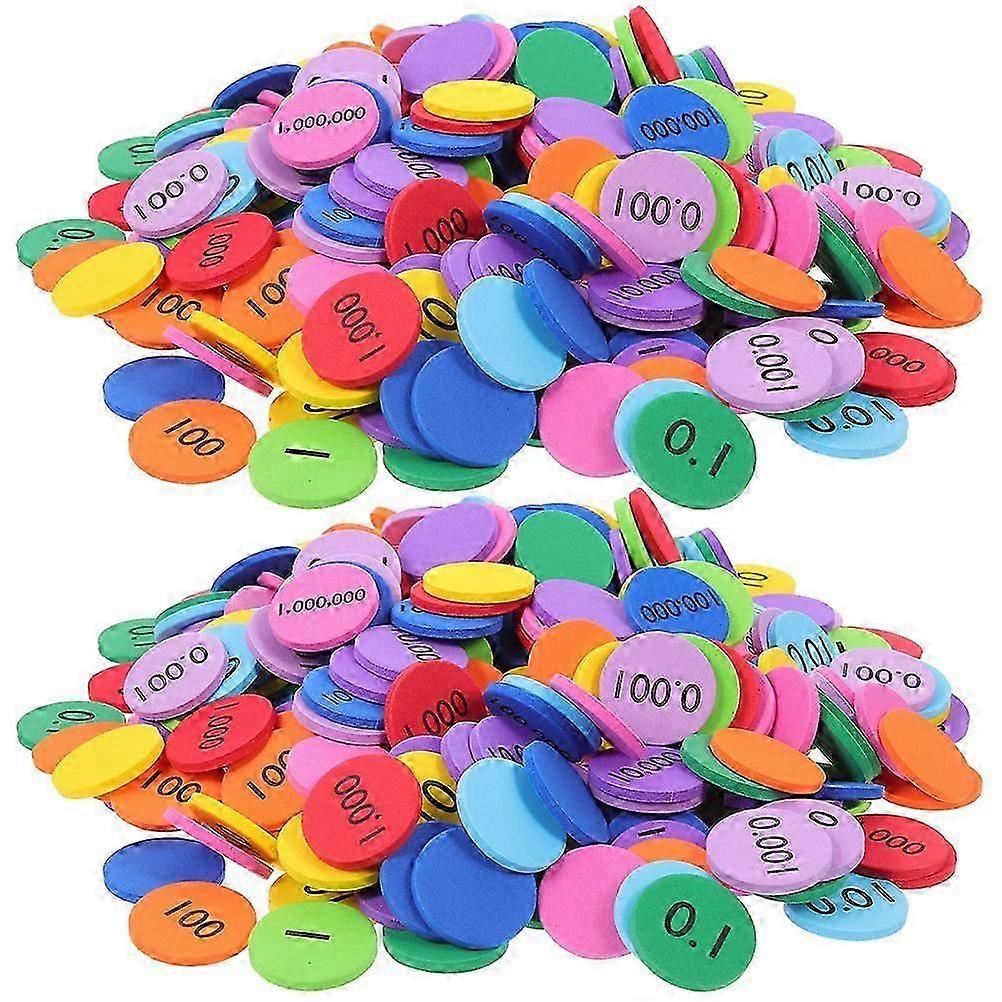 320Pcs Place Value Disks Arithmetic Round Disks Numbers Place Disks Place Value Educational Disksp