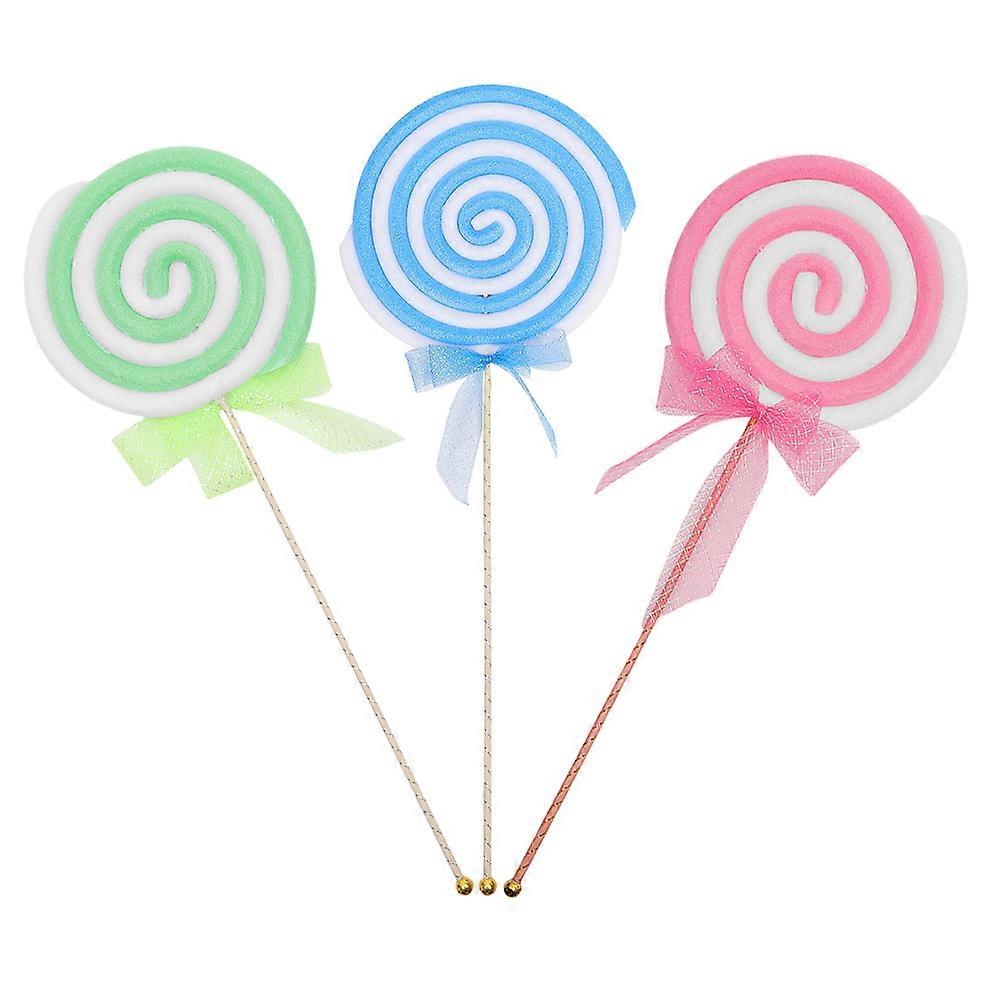 Fake Lollipop Simulation Lollipop Prop for Decor 6Pcs Assorted Color