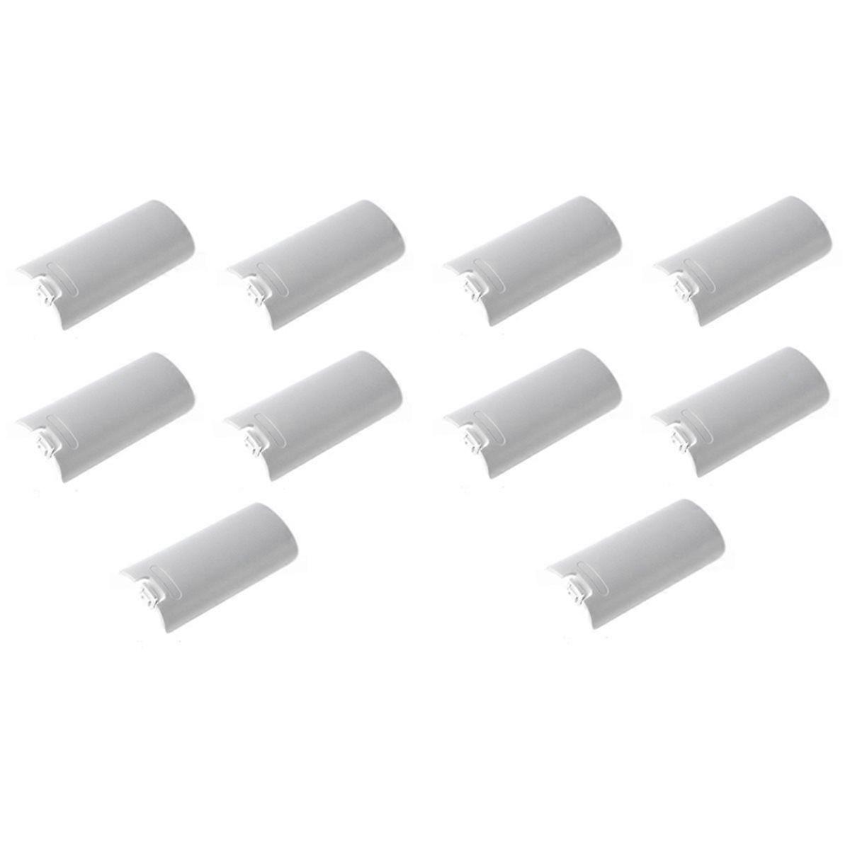 10PCS Battery Cover Replacement Pack for Remote Controller Back Door for Right Hand Controllers White